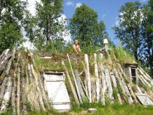 Gammal kåta i Vinklumpen. Foto Hotagenkortet